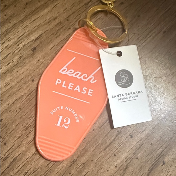 Retro Repro Vtg Motel Beach Please Keychain Tag - Picture 2 of 4